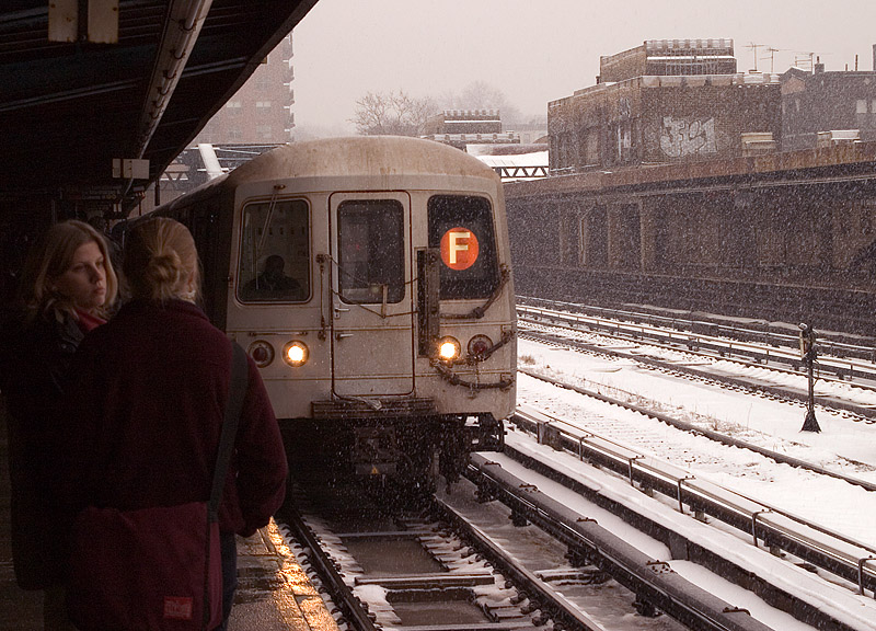 F Train in the Snow